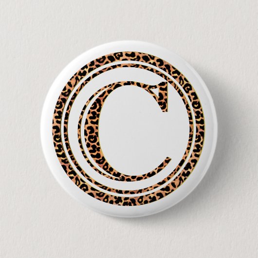 Badge Rond 5 Cm léopard C (Devant)
