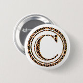 Badge Rond 5 Cm léopard C (Devant & derrière)