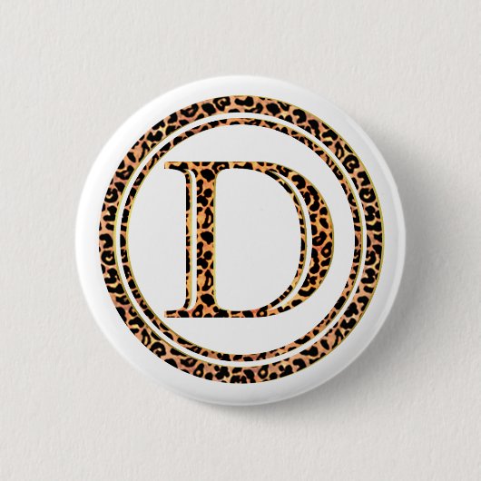 Badge Rond 5 Cm léopard D (Devant)