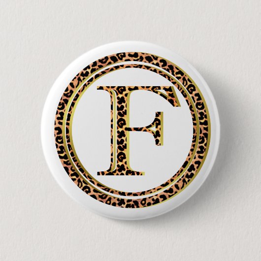Badge Rond 5 Cm léopard F (Devant)