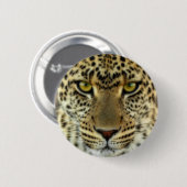 Badge Rond 5 Cm Léopard féroce (Devant & derrière)