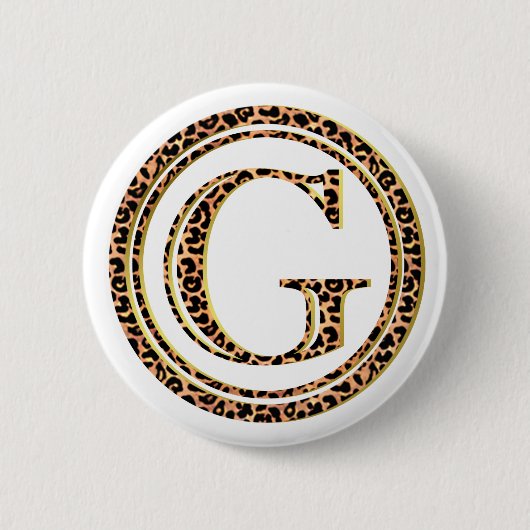 Badge Rond 5 Cm léopard G (Devant)