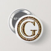 Badge Rond 5 Cm léopard G (Devant & derrière)