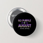 Badge Rond 5 Cm Leopard Go Purple en août (Devant & derrière)