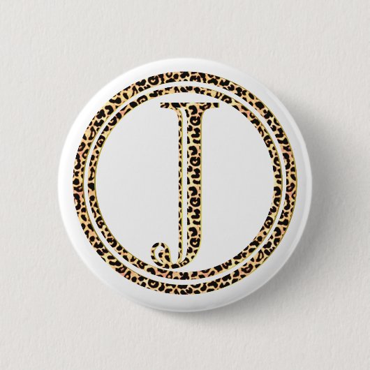 Badge Rond 5 Cm Leopard J (Devant)