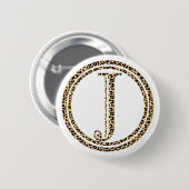 Badge Rond 5 Cm Leopard J (Devant & derrière)