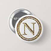 Badge Rond 5 Cm Leopard N (Devant & derrière)