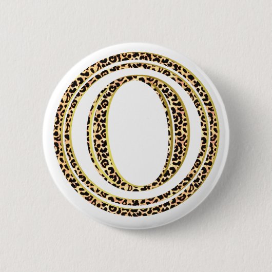 Badge Rond 5 Cm Leopard O (Devant)