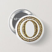 Badge Rond 5 Cm Leopard O (Devant & derrière)