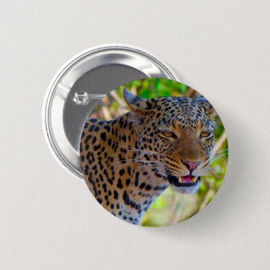 Badge Rond 5 Cm Leopard tacheté (Devant & derrière)