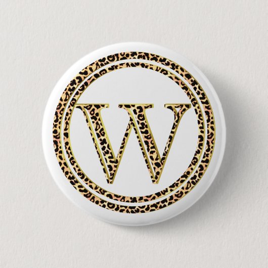 Badge Rond 5 Cm Leopard W (Devant)