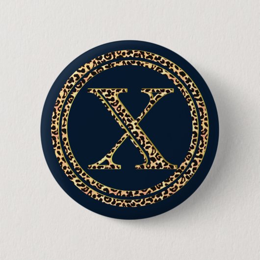 Badge Rond 5 Cm Leopard X (Devant)