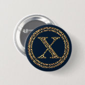 Badge Rond 5 Cm Leopard X (Devant & derrière)