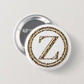 Badge Rond 5 Cm Leopard Z (Devant & derrière)