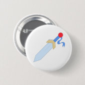 Badge Rond 5 Cm L'Épée courte (Devant & derrière)