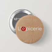 Badge Rond 5 Cm L'Épicerie (Devant & derrière)