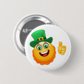 Badge Rond 5 Cm leprechaun emoji (Devant & derrière)