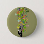 Badge Rond 5 Cm LeprechaunPantalonsNoirs (Devant)