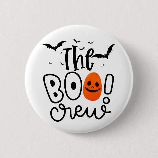 Badge Rond 5 Cm L'équipage du Boo | Halloween (Devant)