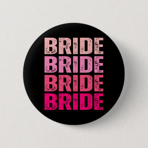 Badge Rond 5 Cm L'équipe de la mariée se marie Rose Enterrement de