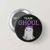 Badge Rond 5 Cm L'équipe Ghoul Halloween révèle le genre (Devant & derrière)