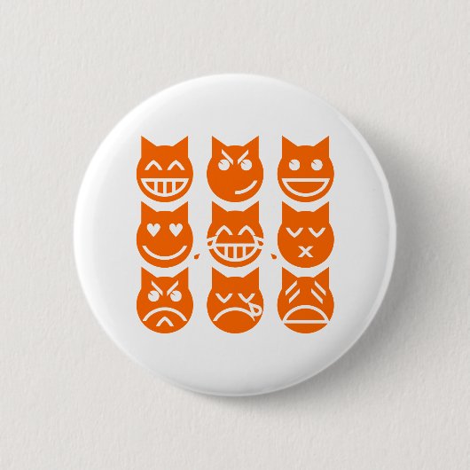 Badge Rond 5 Cm Les 9 vies du chat Emoji (Devant)