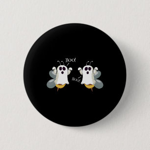 Badge Rond 5 Cm Les Abeilles Fantômes Disent Boo Fun Costume Hallo