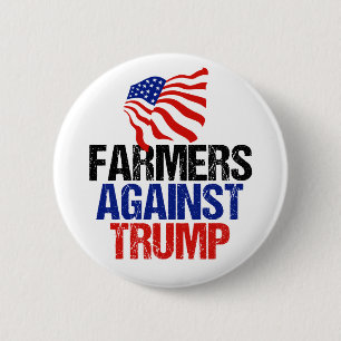 Badge Rond 5 Cm Les agriculteurs contre l'élection de Trump en 202