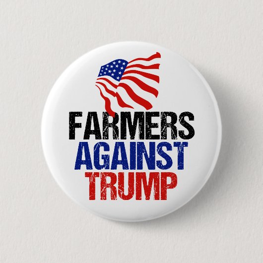 Badge Rond 5 Cm Les agriculteurs contre l'élection de Trump en 202 (Devant)
