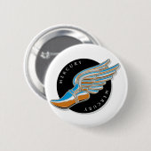 Badge Rond 5 Cm Les ailes de Mercury (Devant & derrière)