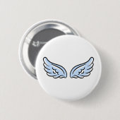 Badge Rond 5 Cm Les ailes du petit ange mignon (Devant & derrière)