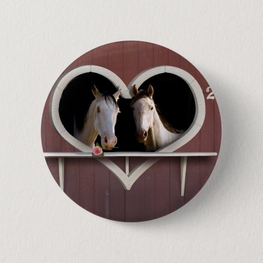 Badge Rond 5 Cm Les amateurs de chevaux (Devant)