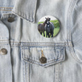 Badge Rond 5 Cm Les amateurs de chevaux (En situation)