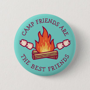 Badge Rond 5 Cm Les amis du camp sont les meilleurs amis