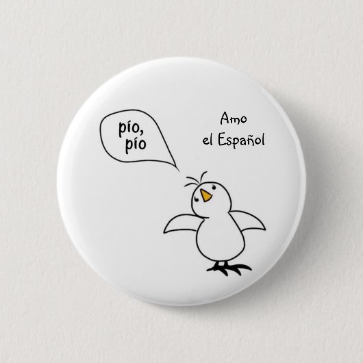 Badge Rond 5 Cm Les animaux parlent espagnol aussi ! Marchandises (Devant)