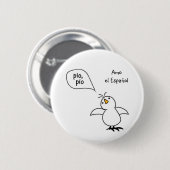 Badge Rond 5 Cm Les animaux parlent espagnol aussi ! Marchandises (Devant & derrière)