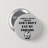 Badge Rond 5 Cm Les animaux sont mes amis (Devant & derrière)