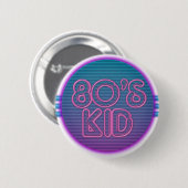 Badge Rond 5 Cm les années 80 badinent le pourpre (Devant & derrière)