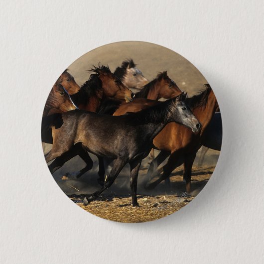 Badge Rond 5 Cm Les Arabes courent dans le désert (Devant)