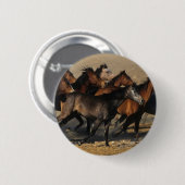 Badge Rond 5 Cm Les Arabes courent dans le désert (Devant & derrière)