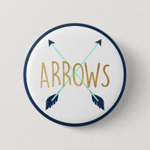 Badge Rond 5 Cm Les arcs ou les flèches votent le genre indiquent