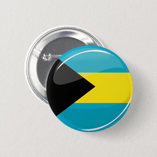 Badge Rond 5 Cm Les Bahamas diminuent en rond et brillant (Devant & derrière)