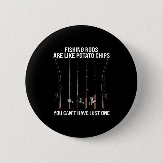 Badge Rond 5 Cm Les bâtonnets de pêche sont comme des chips de tom (Devant)