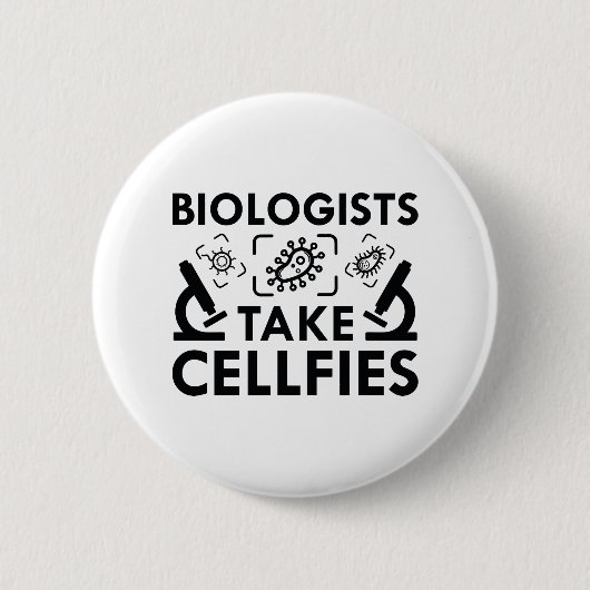 Badge Rond 5 Cm Les biologistes prennent des cellules (Devant)
