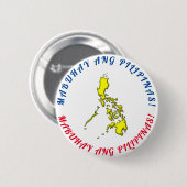 Badge Rond 5 Cm Les boutons de Mabuhay ang Pilipinas (Devant & derrière)