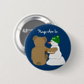 Badge Rond 5 Cm Les câlins sont dans l'air (Devant & derrière)