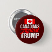 Badge Rond 5 Cm Les Canadiens contre Donald Trump (Devant & derrière)