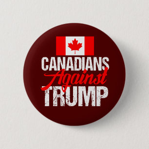 Badge Rond 5 Cm Les Canadiens contre Donald Trump