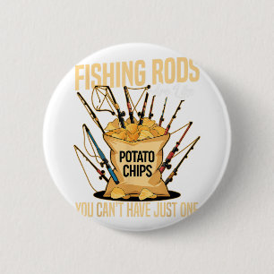Badge Rond 5 Cm Les Cannes à Pêche Cast And Catch Sont Comme Des C