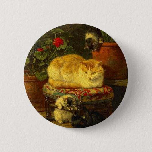Badge Rond 5 Cm Les chatons en jeu (Devant)